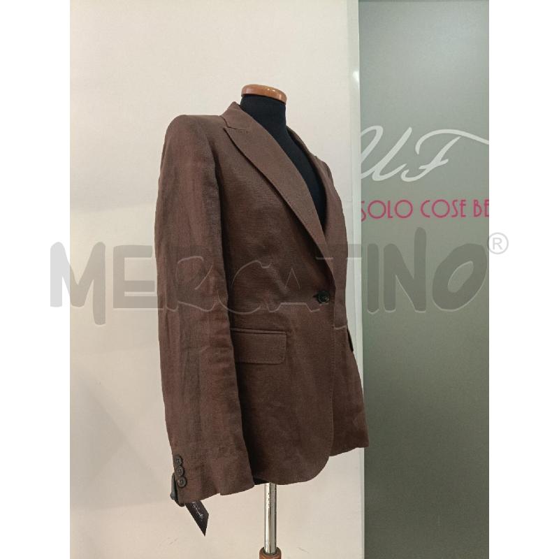 GIACCA DONNA WEEKEND MAX MARA MARRONE LINO | Mercatino dell'Usato Roma gregorio vii 2