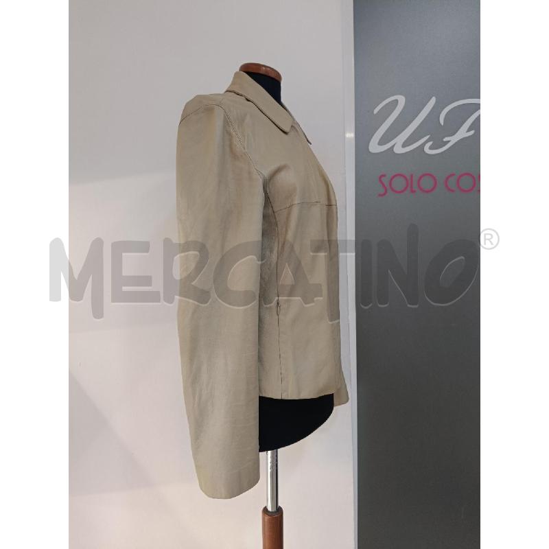 GIACCA PELLE DONNA SPORTMAX BEIGE INTERNO VERDE | Mercatino dell'Usato Roma gregorio vii 3