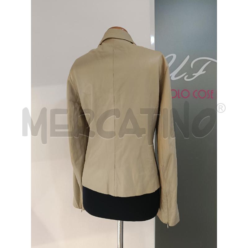 GIACCA PELLE DONNA SPORTMAX BEIGE INTERNO VERDE | Mercatino dell'Usato Roma gregorio vii 4