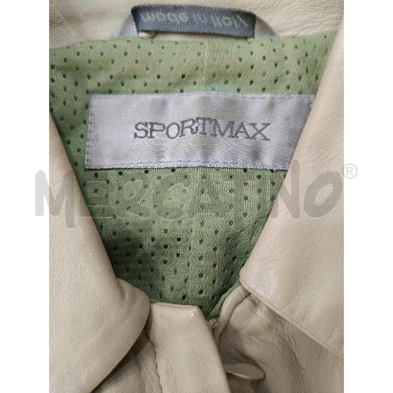 GIACCA PELLE DONNA SPORTMAX BEIGE INTERNO VERDE | Mercatino dell'Usato Roma gregorio vii 5