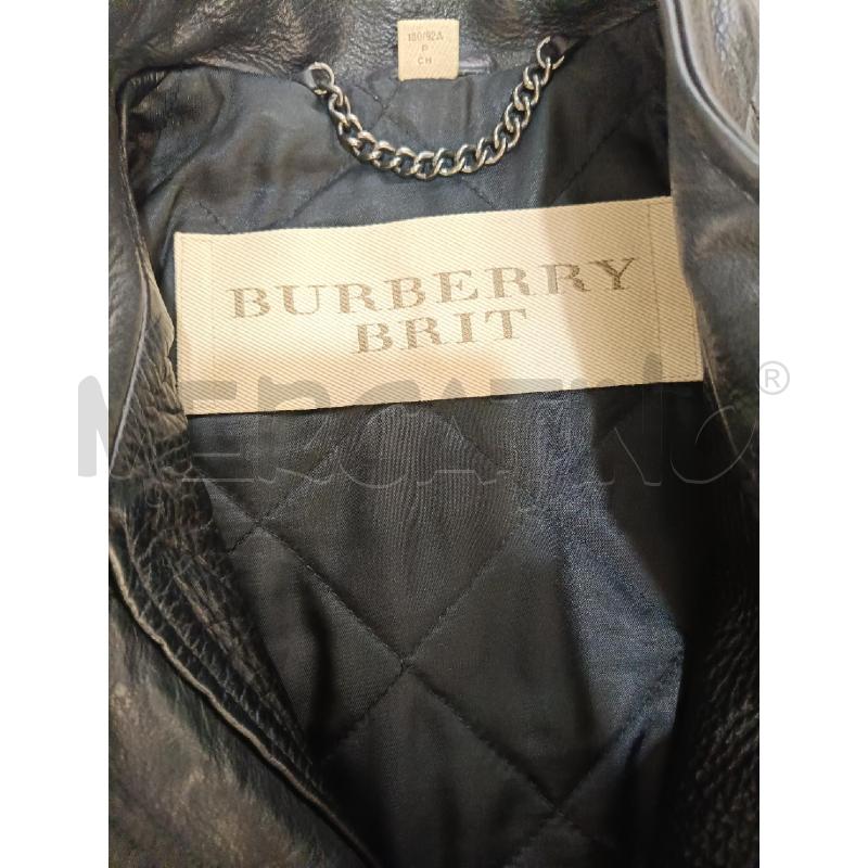 GIACCA PELLE UOMO BURBERRY BRIT NERO ZIP | Mercatino dell'Usato Roma gregorio vii 4