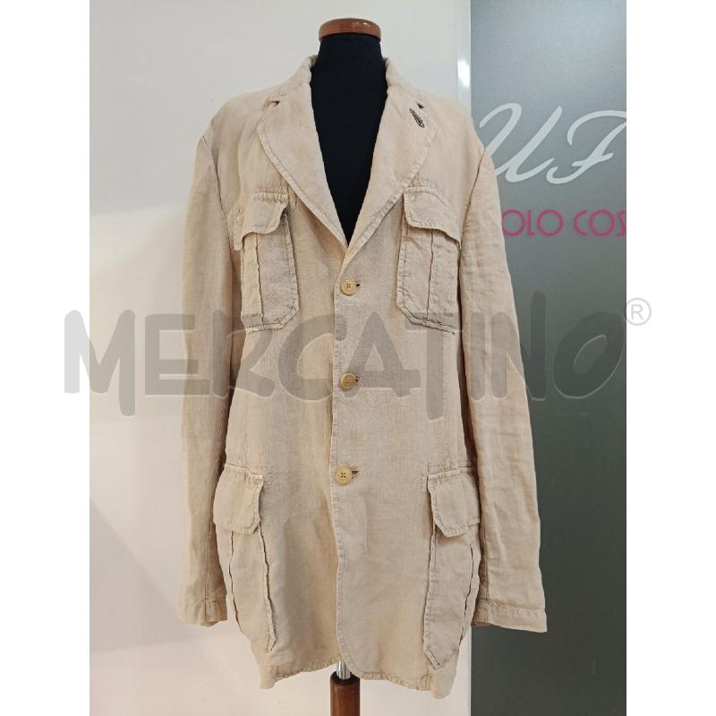 GIACCA UOMO TRUSSARDI JEANS BEIGE LINO | Mercatino dell'Usato Roma gregorio vii 1