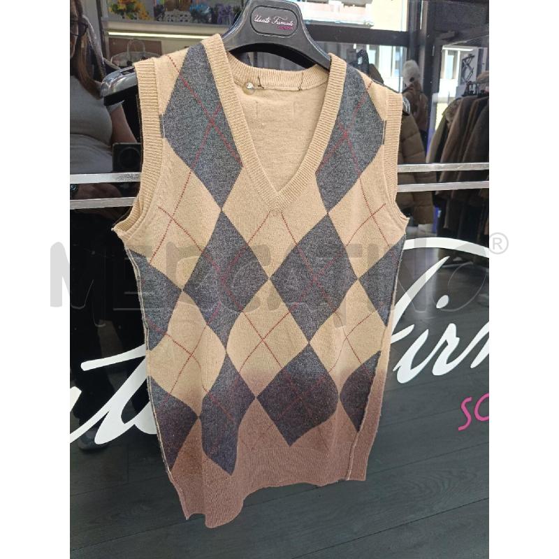 GILET DOLCE E GABBANA BEIGE GRIGIO ROMBI | Mercatino dell'Usato Roma gregorio vii 1