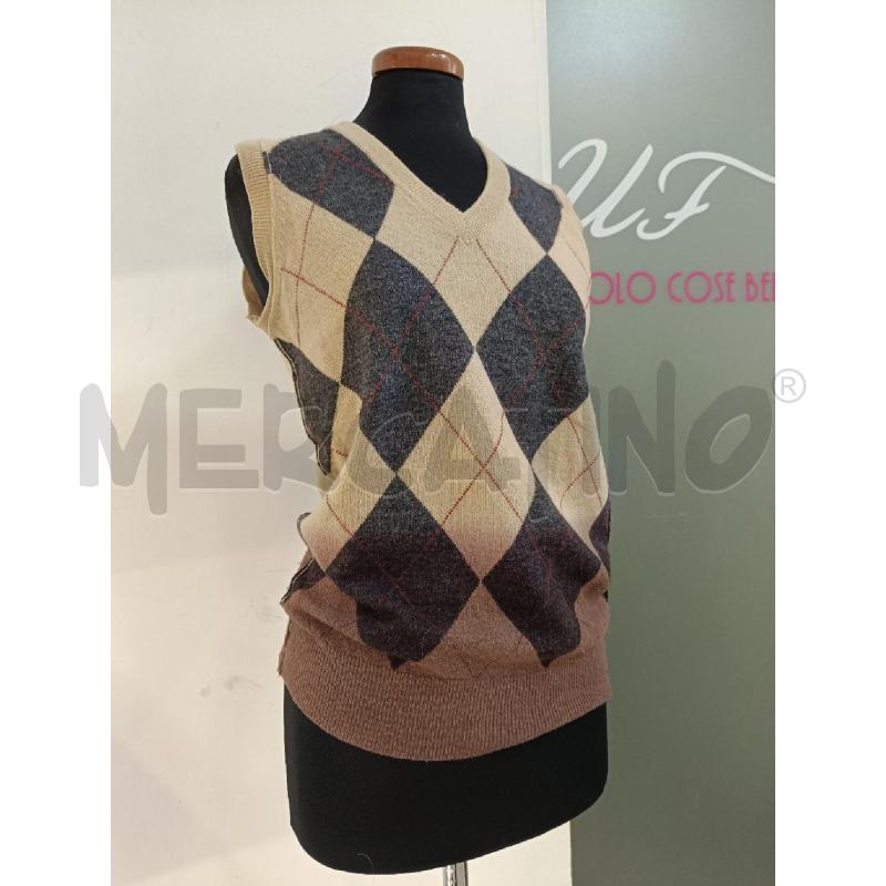 GILET DOLCE E GABBANA BEIGE GRIGIO ROMBI | Mercatino dell'Usato Roma gregorio vii 2