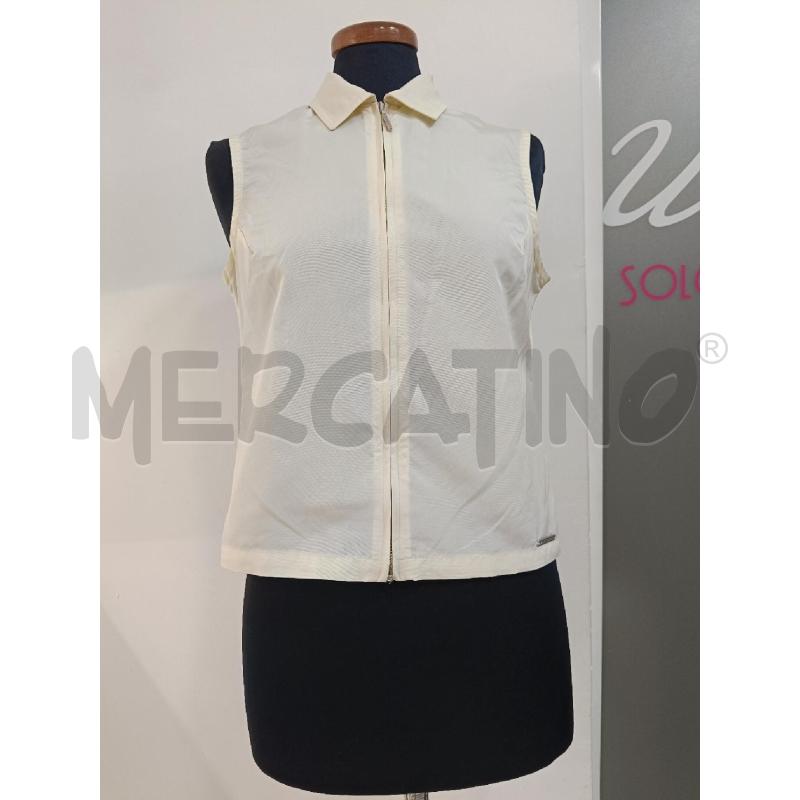 GILET DONNA VALENTINO JEANS CREMA ZIP | Mercatino dell'Usato Roma gregorio vii 1