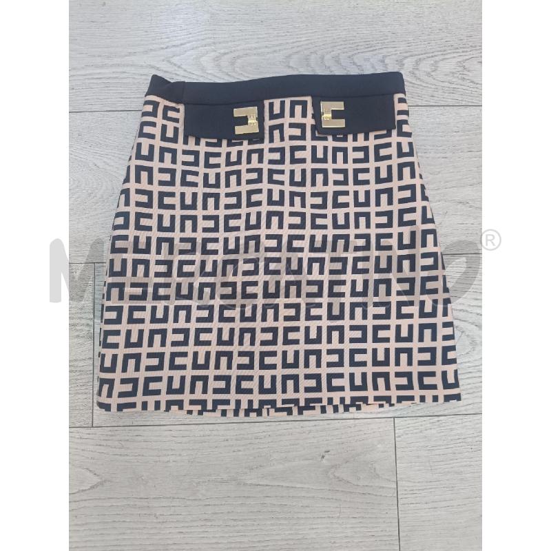GONNA ELISABETTA FRANCHI BEIGE LOGO NERO DORATO | Mercatino dell'Usato Roma gregorio vii 1