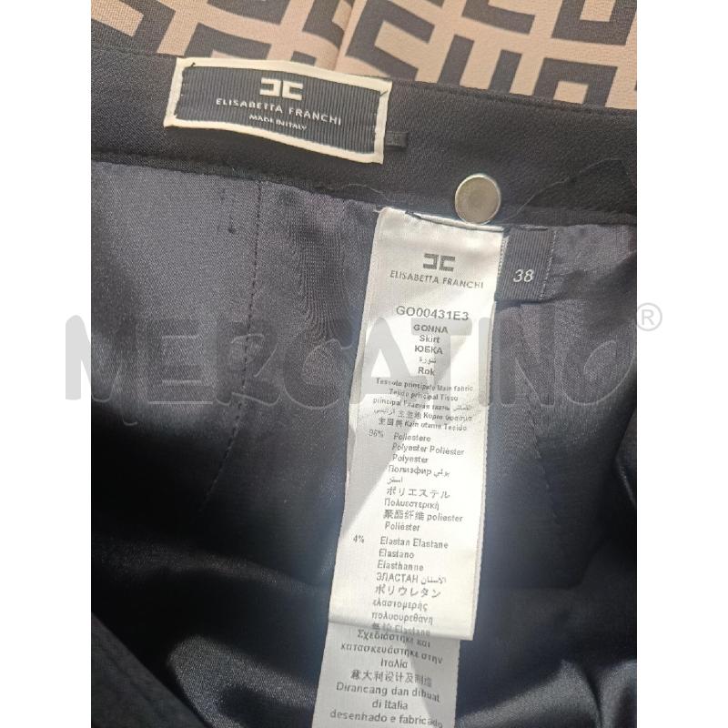 GONNA ELISABETTA FRANCHI BEIGE LOGO NERO DORATO | Mercatino dell'Usato Roma gregorio vii 4