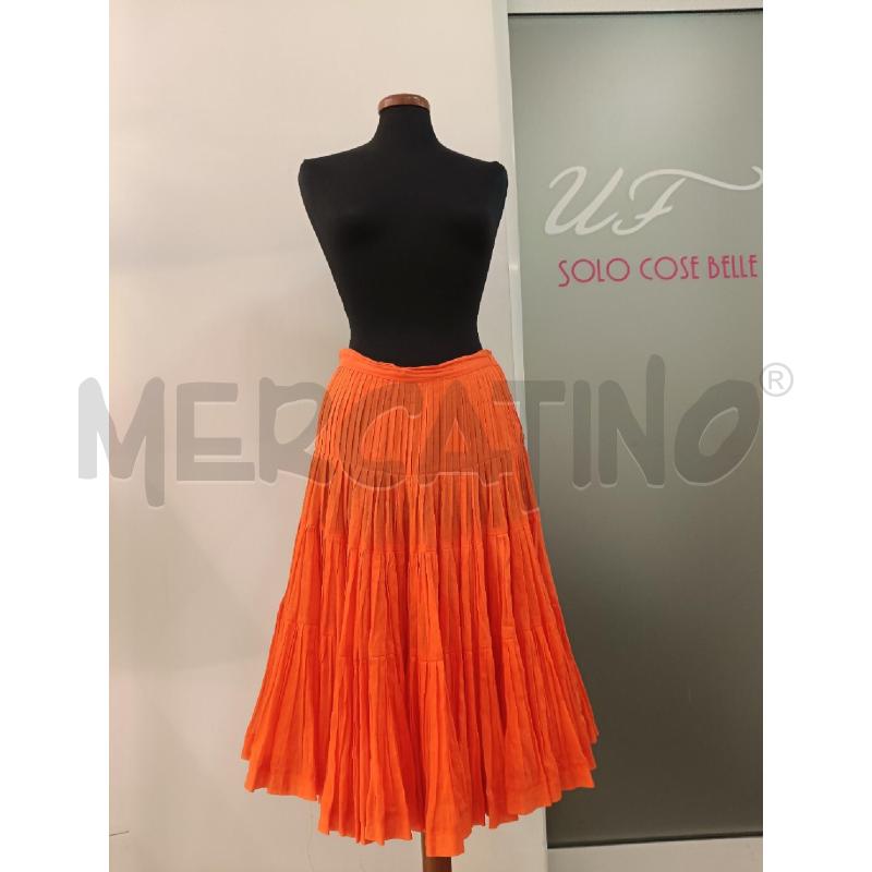GONNA KENZO ARANCIO PLISSE  | Mercatino dell'Usato Roma gregorio vii 1