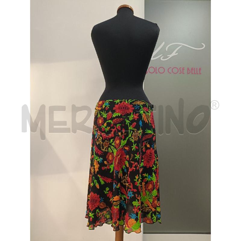 GONNA MOSCHINO JEANS NERA FANTASIA FIORI MISTO LANA  | Mercatino dell'Usato Roma gregorio vii 3