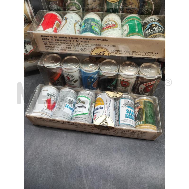 GRUPPO MINIATURE LATTINE BIRRA 8 CF  | Mercatino dell'Usato Roma gregorio vii 3