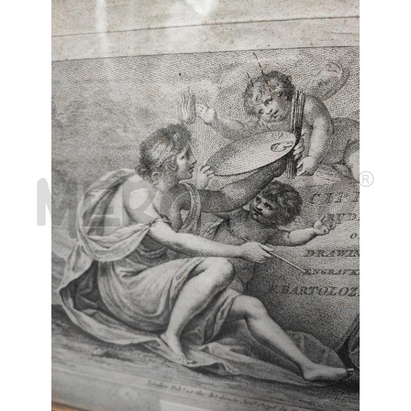 INCISIONE BARTOLOZZI DONNA CON PUTTI CIPRIANI  | Mercatino dell'Usato Roma gregorio vii 3