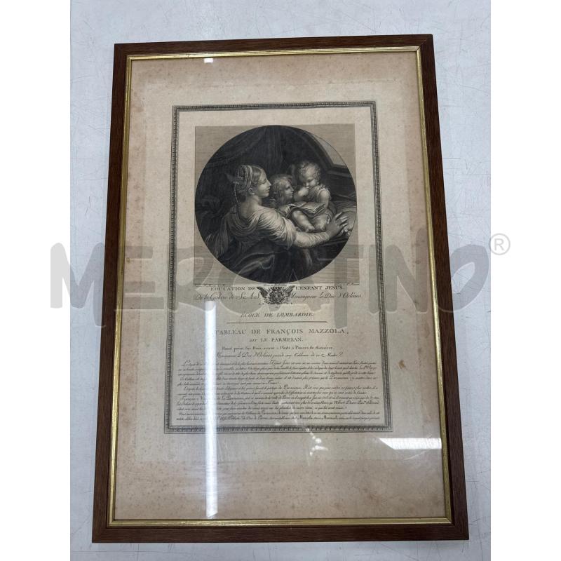 INCISIONE EDUCATION DE L ENFANT JESUS  | Mercatino dell'Usato Roma gregorio vii 1