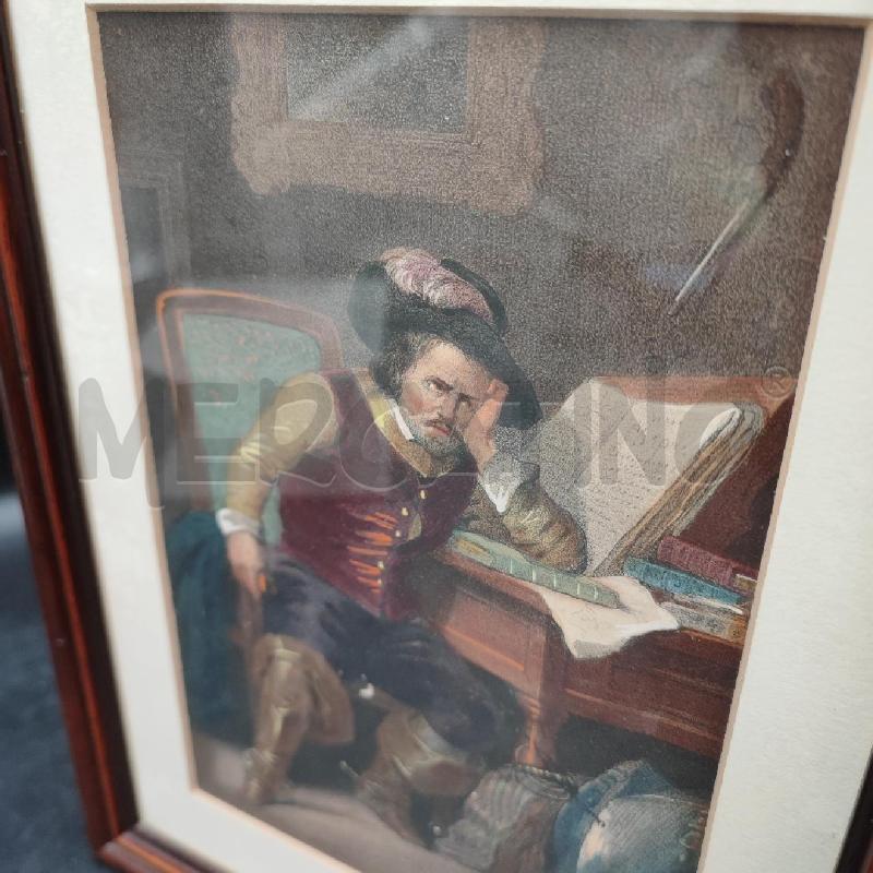 INCISIONE UOMO SEDUTO ACQUARELLATA | Mercatino dell'Usato Roma gregorio vii 2