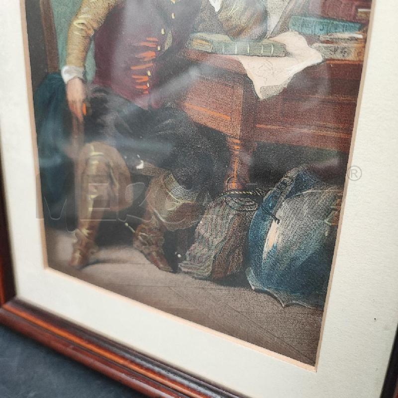 INCISIONE UOMO SEDUTO ACQUARELLATA | Mercatino dell'Usato Roma gregorio vii 3