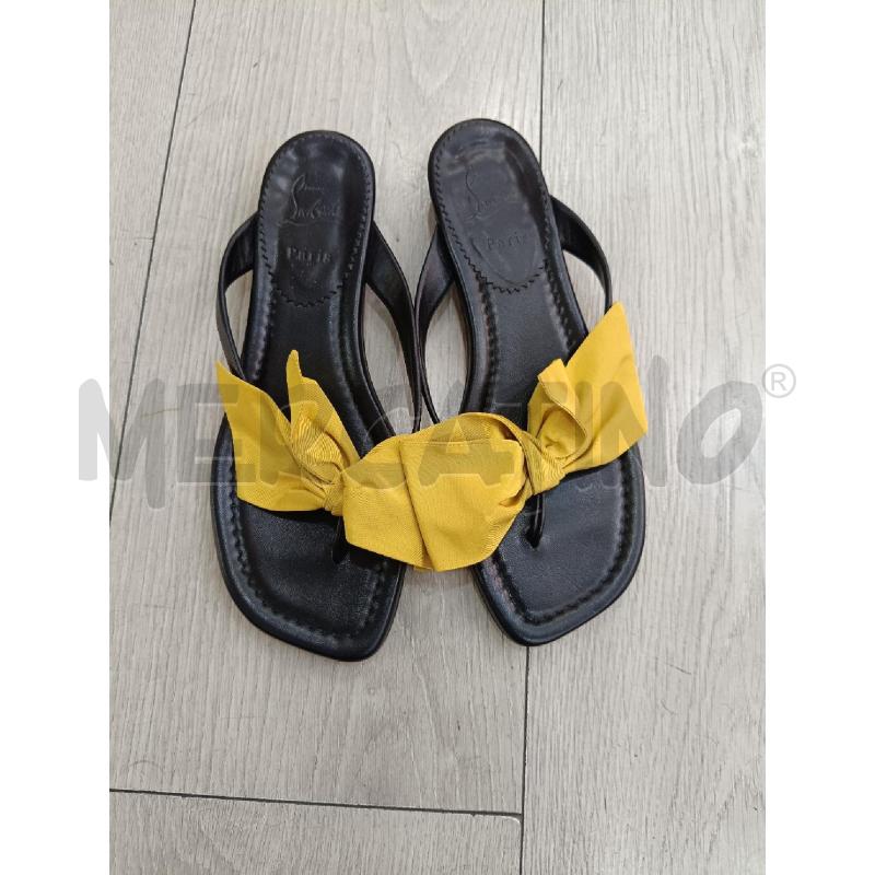 INFRADITO DONNA CHRISTIAN LOUBOUTIN NERI E GIALLI | Mercatino dell'Usato Roma gregorio vii 1