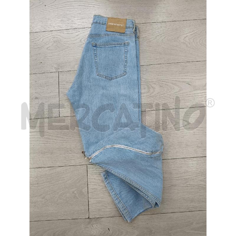 JEANS AMENDMENT DENIM PROFILI BIANCHI CON ZIP  | Mercatino dell'Usato Roma gregorio vii 3