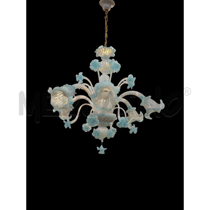 LAMPADARIO MURANO LAVAI CELESTE E TRASP | Mercatino dell'Usato Roma gregorio vii 1