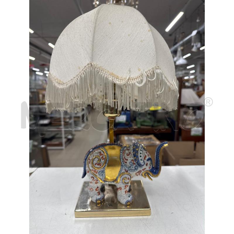 LAMPADA CERAMICA ELEFANTE DORATO  | Mercatino dell'Usato Roma gregorio vii 1