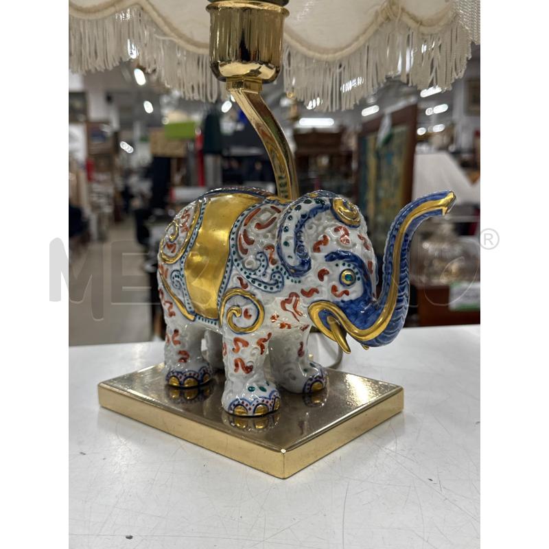 LAMPADA CERAMICA ELEFANTE DORATO  | Mercatino dell'Usato Roma gregorio vii 2