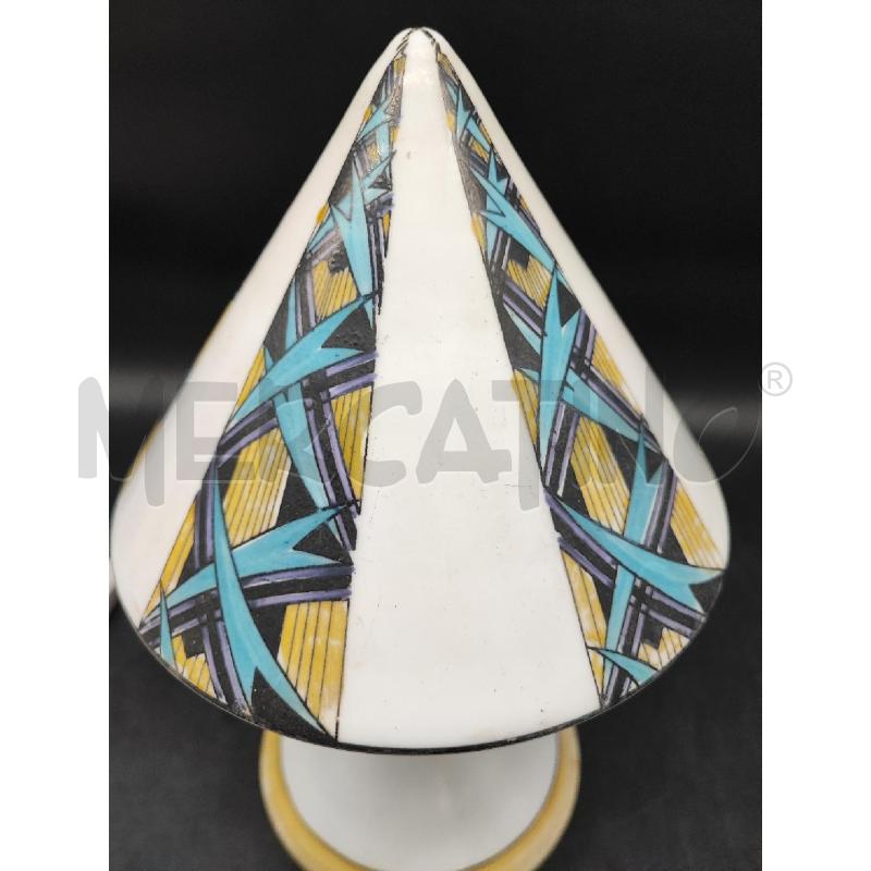 LAMPADA DECO' VETRO BIANCO DECORI BLU  | Mercatino dell'Usato Roma gregorio vii 2