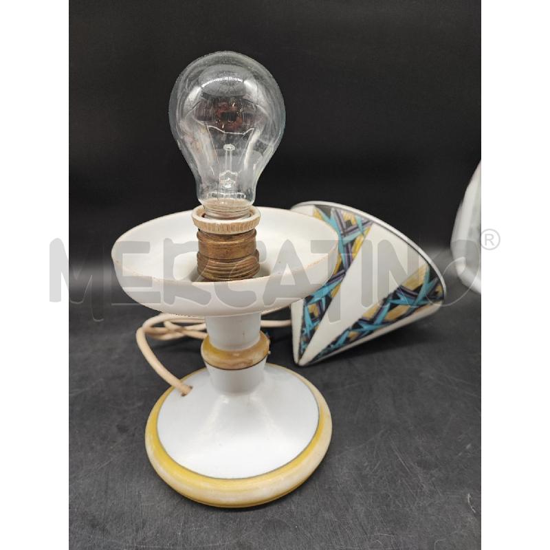 LAMPADA DECO' VETRO BIANCO DECORI BLU  | Mercatino dell'Usato Roma gregorio vii 3
