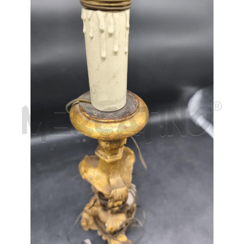 LAMPADA LEGNO DORATO 3 ZAMPE  | Mercatino dell'Usato Roma gregorio vii 2