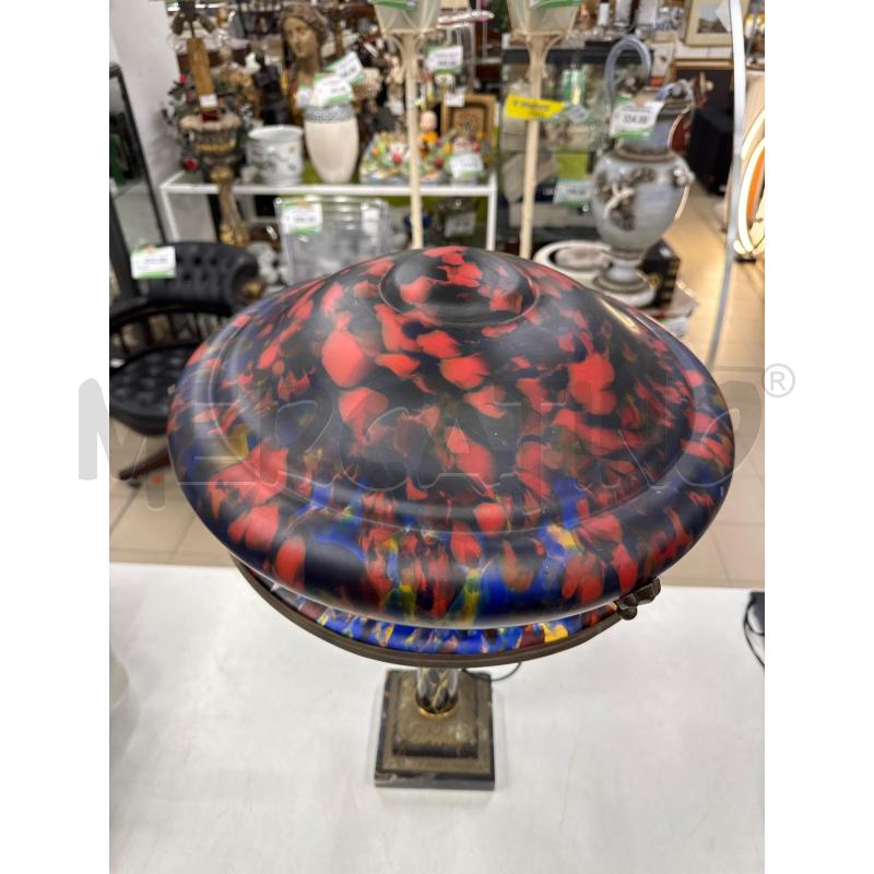 LAMPADA NERA CAPPELLO VETRO ROSSO MACCHIE  | Mercatino dell'Usato Roma gregorio vii 2