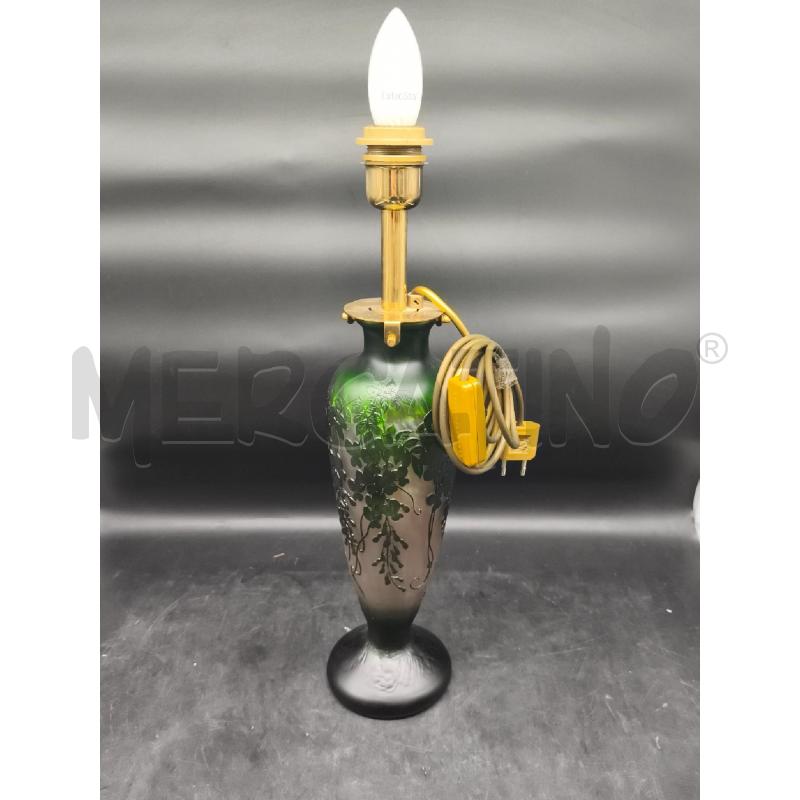 LAMPADA VETRO VERRERIE VIOLA FOGLIE  | Mercatino dell'Usato Roma gregorio vii 1