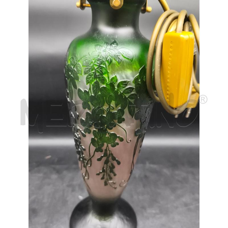 LAMPADA VETRO VERRERIE VIOLA FOGLIE  | Mercatino dell'Usato Roma gregorio vii 2