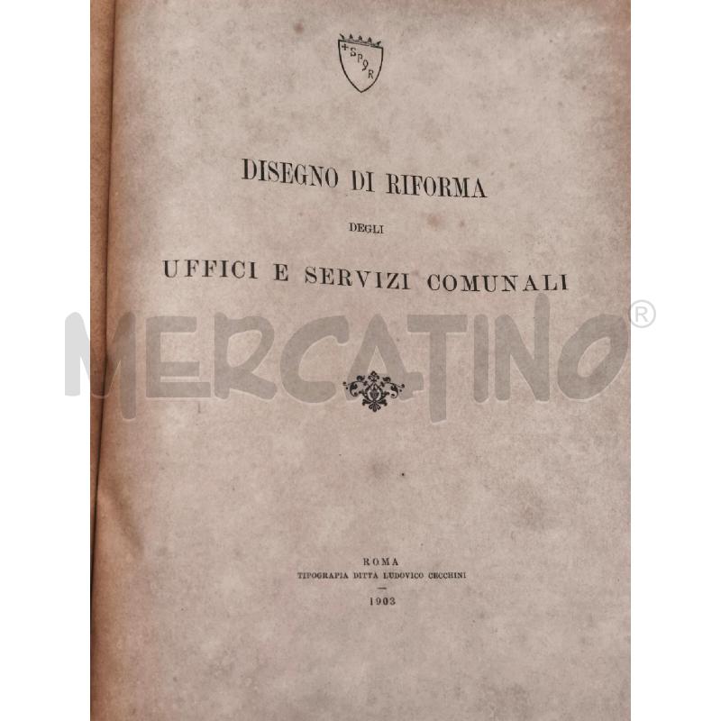 LIBRO DISEGNO RIFORMA SERVIZI COMUNALI | Mercatino dell'Usato Roma gregorio vii 2