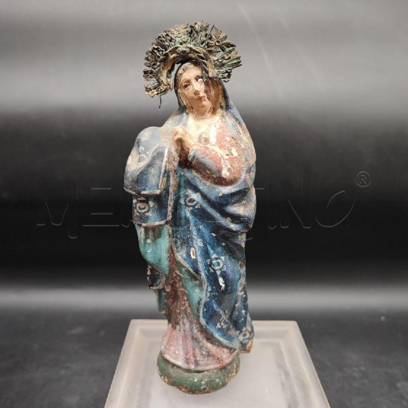 MADONNINA LEGNO DIPINTA BLU DA RIVE | Mercatino dell'Usato Roma gregorio vii 1