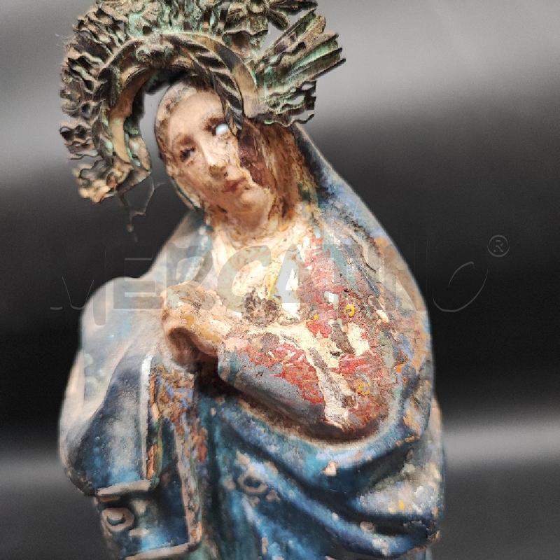 MADONNINA LEGNO DIPINTA BLU DA RIVE | Mercatino dell'Usato Roma gregorio vii 2