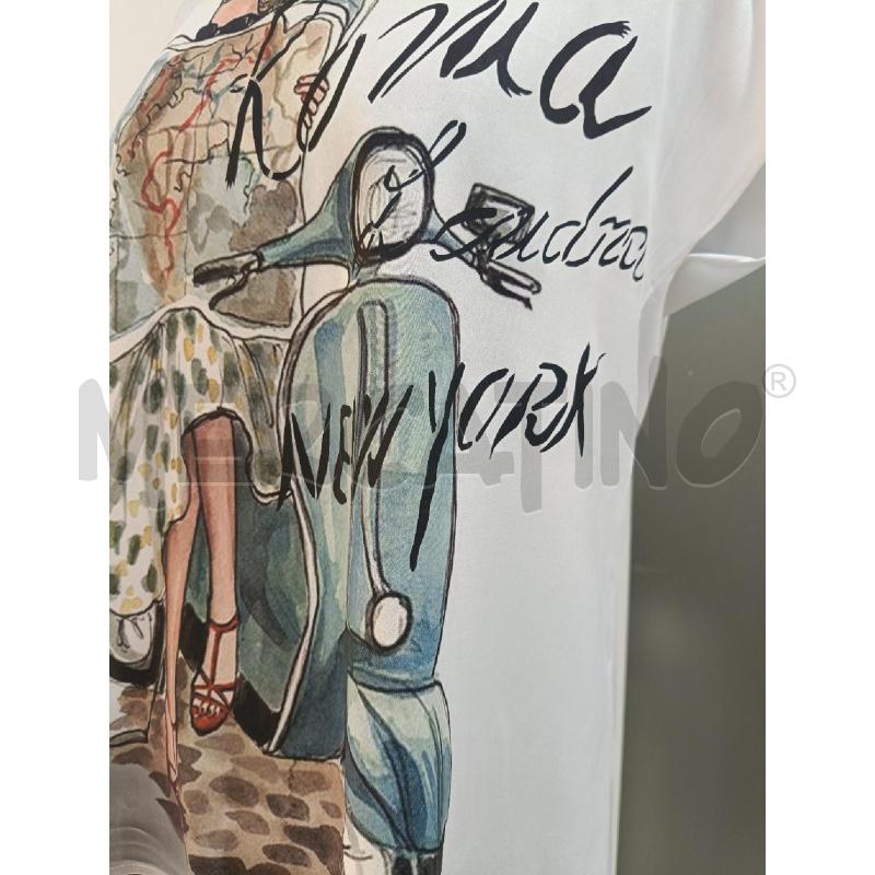 MAGLIA BIANCA SETA DISEGNO VESPA | Mercatino dell'Usato Roma gregorio vii 2