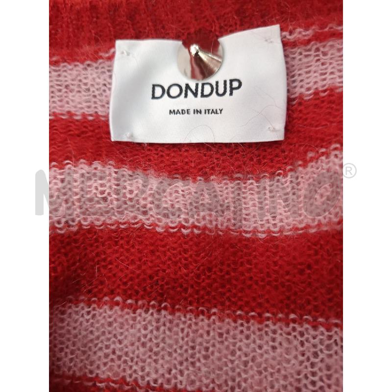 MAGLIA DONNA DONDUP RIGHE ROSSE ROSA MOHAIR | Mercatino dell'Usato Roma gregorio vii 4