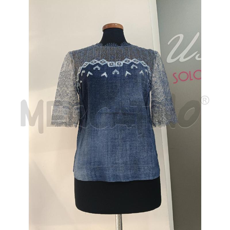 MAGLIA DONNA ERMANNO SCRVINO FANT DENIM E PIZZO | Mercatino dell'Usato Roma gregorio vii 1