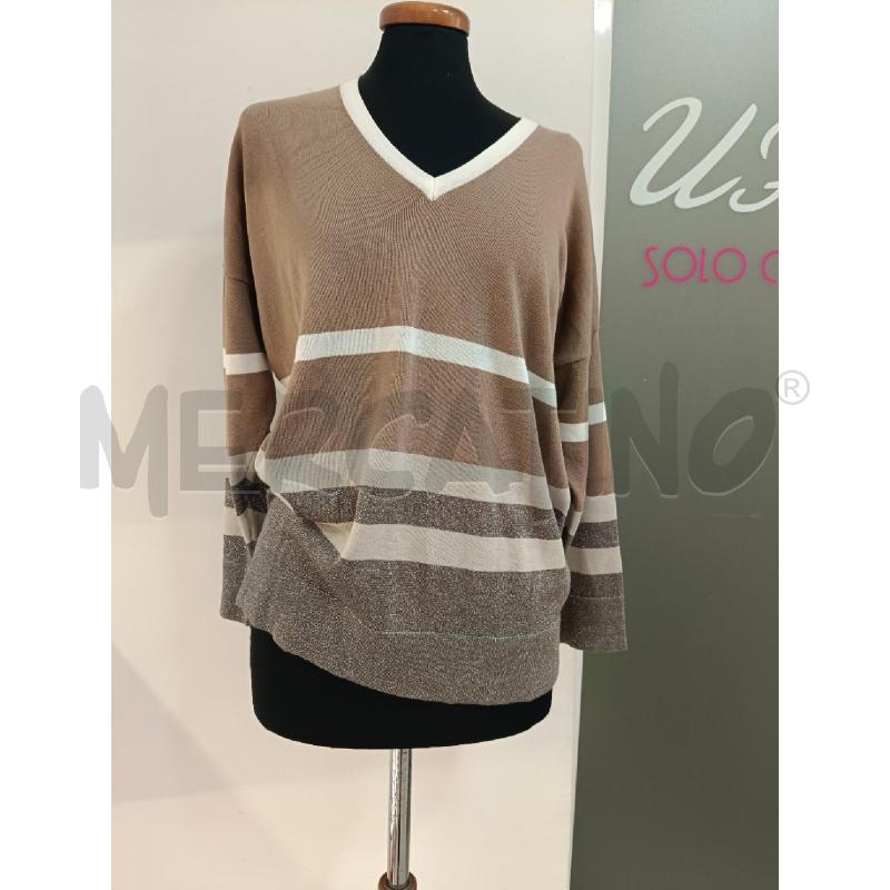 MAGLIA DONNA FAIBANA FILIPPI BEIGE LUREX | Mercatino dell'Usato Roma gregorio vii 2