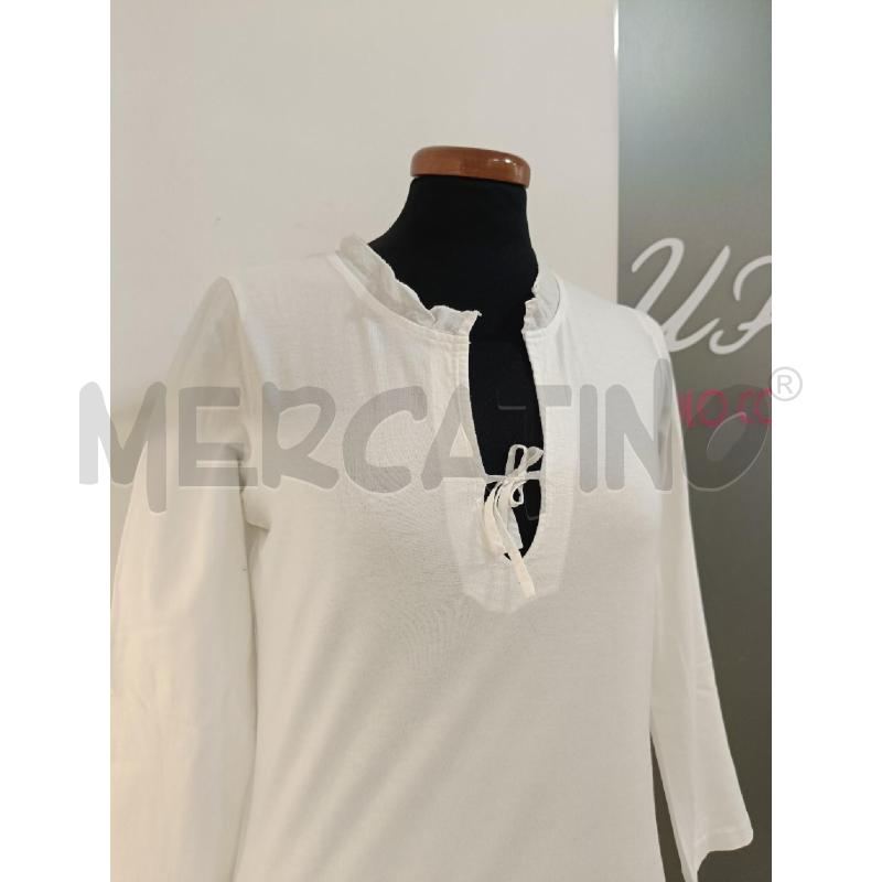 MAGLIA DONNA JIL SANDER BIANCA LACCIO COTONE | Mercatino dell'Usato Roma gregorio vii 2