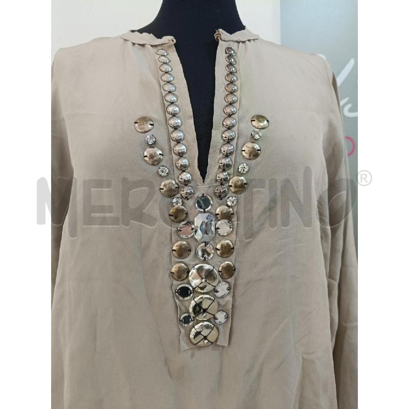 MAGLIA DONNA LANVIN BEIGE SETA STRASS | Mercatino dell'Usato Roma gregorio vii 2