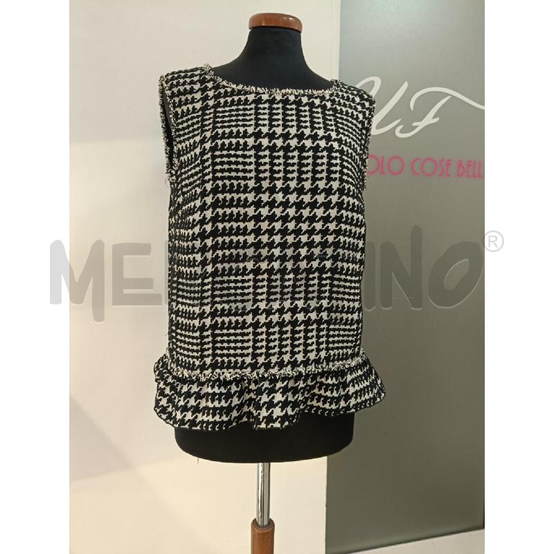 MAGLIA DONNA PENNYBLACL FANTASIA NERA BEIGE SMANICATA | Mercatino dell'Usato Roma gregorio vii 1