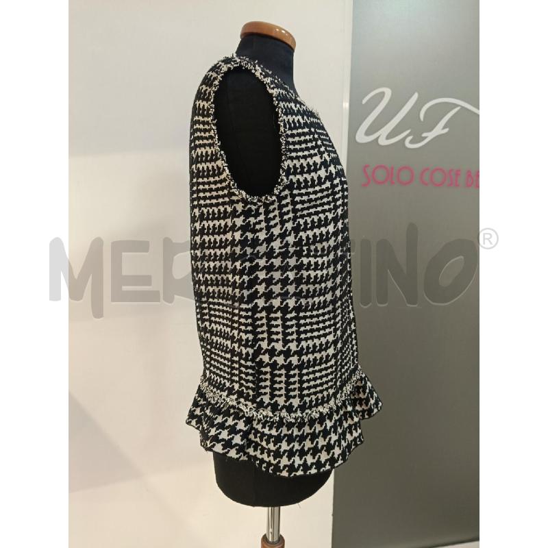 MAGLIA DONNA PENNYBLACL FANTASIA NERA BEIGE SMANICATA | Mercatino dell'Usato Roma gregorio vii 3