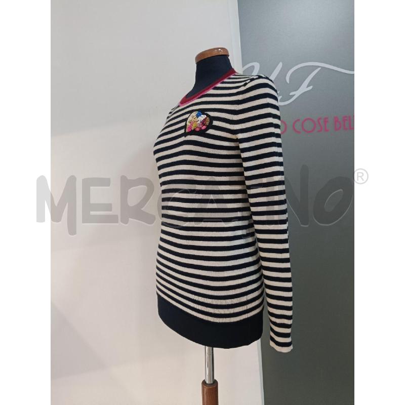 MAGLIA DONNA TORY BURCH RIGHE PANNA CASHMERE | Mercatino dell'Usato Roma gregorio vii 2