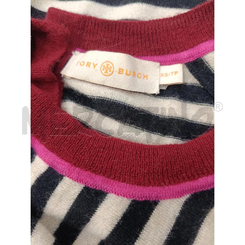 MAGLIA DONNA TORY BURCH RIGHE PANNA CASHMERE | Mercatino dell'Usato Roma gregorio vii 4