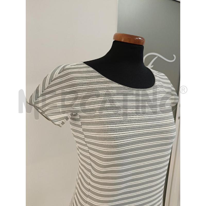 MAGLIA EMPORIO ARMANI RIGATA BIANCA GRIGIA  | Mercatino dell'Usato Roma gregorio vii 2