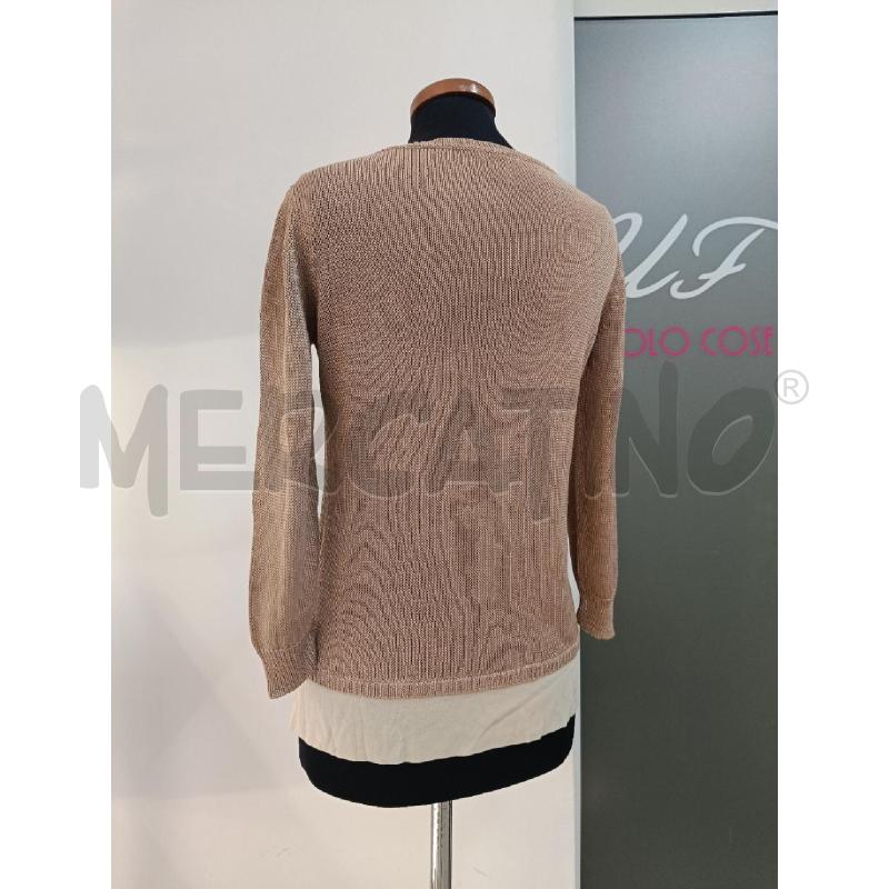 MAGLIA FABIANA FILIPPI COTONE NUDE SOTTO BEIGE  | Mercatino dell'Usato Roma gregorio vii 3