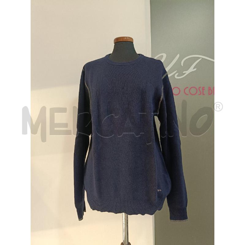 MAGLIA UOMO HARMONT AND BLAINE BLU BORDI GRIGI | Mercatino dell'Usato Roma gregorio vii 1