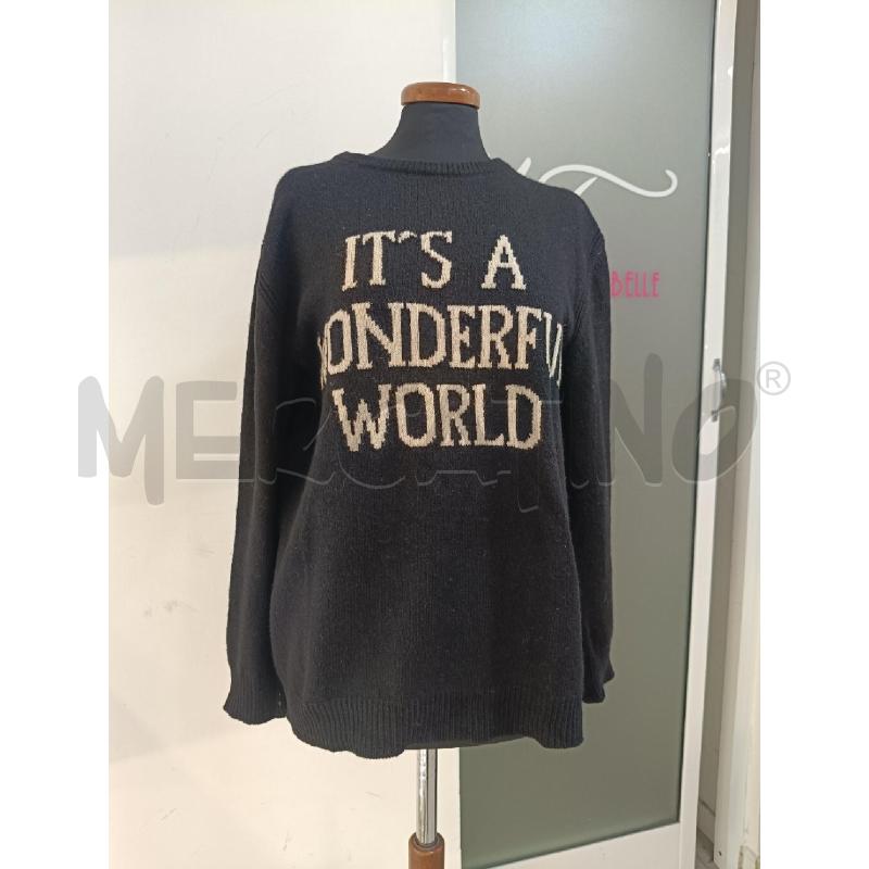 MAGLIONE DONNA ALBERTA FERRETTI NERA IT'S A WONDERFUL WORLD CACHEMIRE | Mercatino dell'Usato Roma gregorio vii 1