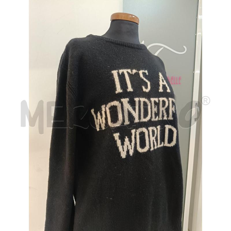 MAGLIONE DONNA ALBERTA FERRETTI NERA IT'S A WONDERFUL WORLD CACHEMIRE | Mercatino dell'Usato Roma gregorio vii 2