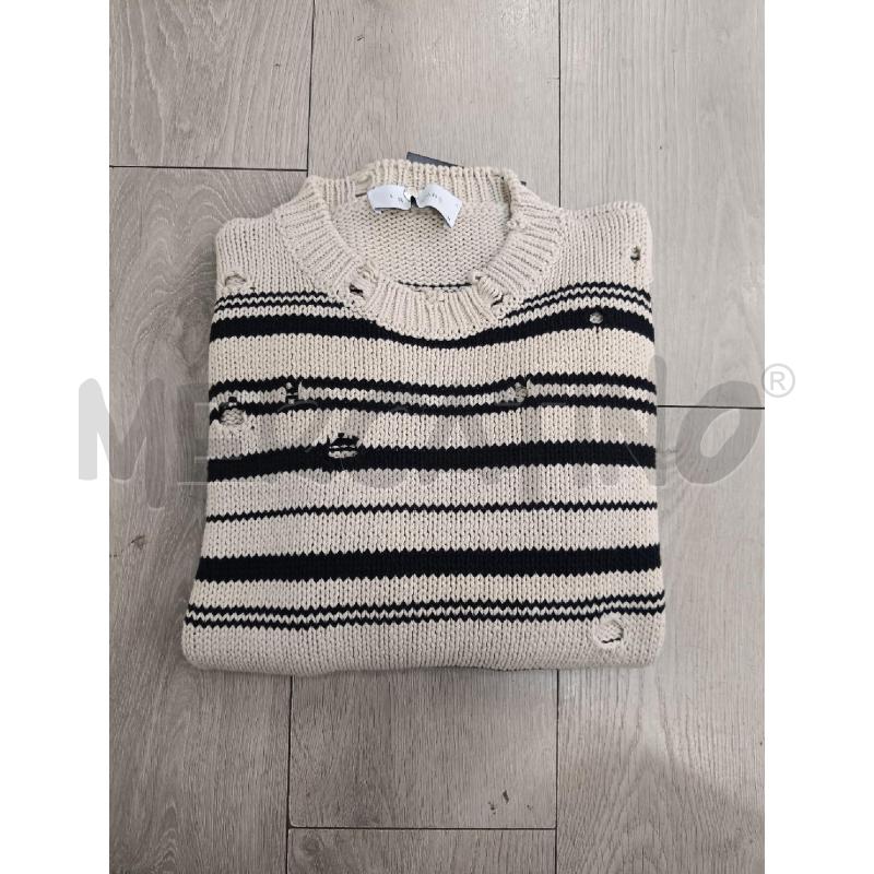 MAGLIONE DONNA IRO JEANS BEIGE RIGHE  | Mercatino dell'Usato Roma gregorio vii 1