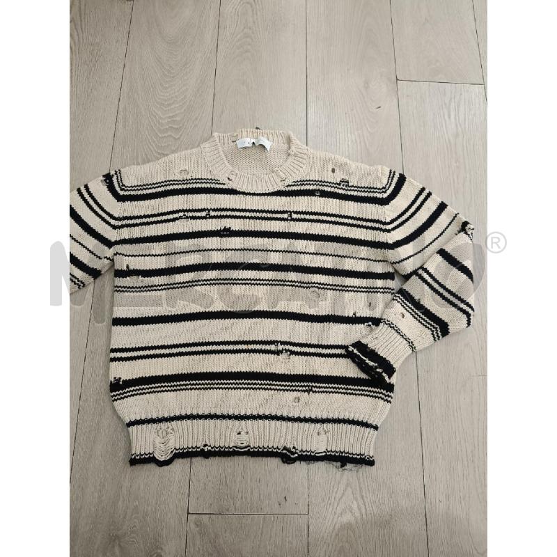 MAGLIONE DONNA IRO JEANS BEIGE RIGHE  | Mercatino dell'Usato Roma gregorio vii 2