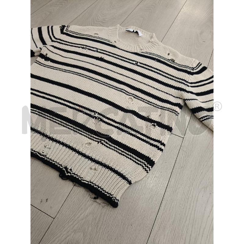 MAGLIONE DONNA IRO JEANS BEIGE RIGHE  | Mercatino dell'Usato Roma gregorio vii 3